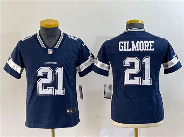 Youth Dallas Cowboys #21 Stephon Gilmore Navy Vapor Untouchable Football Stitched Jersey